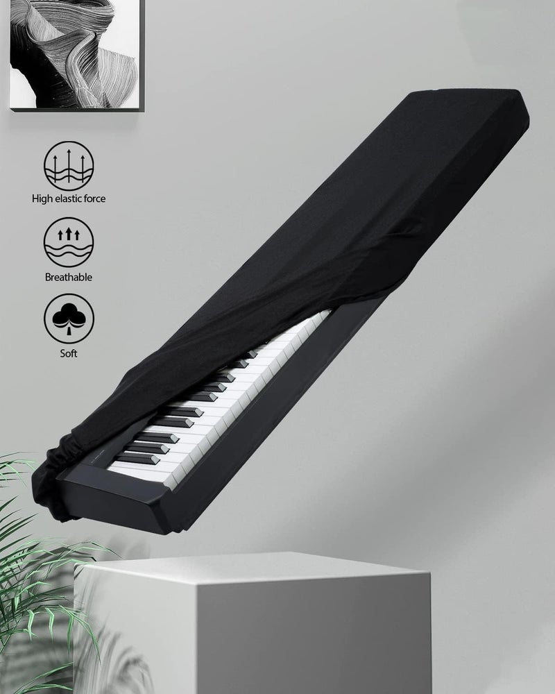 YNester Piano Keyboard Dust Cover - 61 Key Stretchy Adjustable Electric Piano Music Keyboard Protector - Image 4